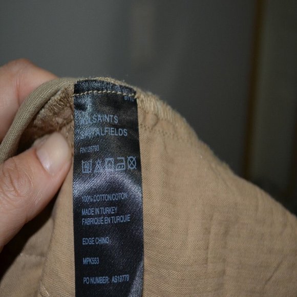 Mens All Saints Edge Chino premium skinny slim chino pants 32 tan/brown - Picture 10 of 10